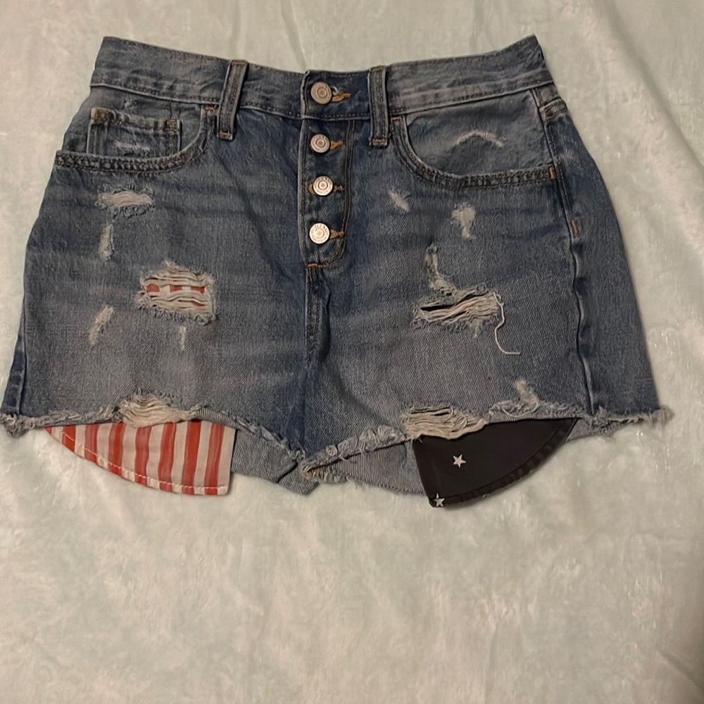 Old navy red white and blue Jean shorts